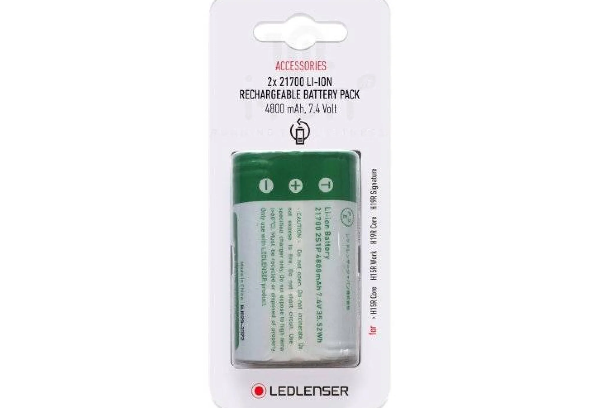 Ledlenser Batterie Li-ion - H15R Core/Work et H19R Core/Signature^ Lampe Frontale / Éclairage