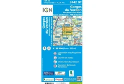 Carte IGN Gorges du Verdon 3442OT^ Cartes