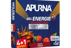 Apurna Étui gels énergie Guarana - Cola 4+1^ Gels